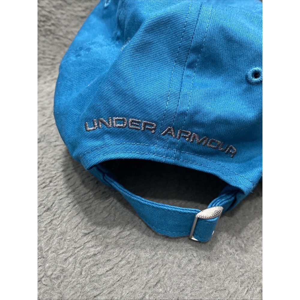 Under Armour Blue Adjustable Baseball Hat Cap Embroidered Logo One Size OSFM - Picture 3 of 5